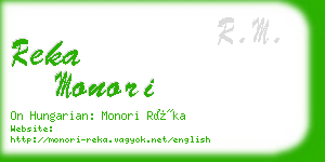 reka monori business card